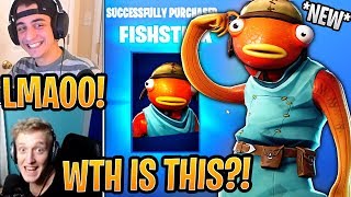 Tfue amp Streamers React to NEW Fishstick Skin  Fortnite Best and Funny Moments [upl. by Ielak]