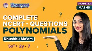 Polynomials Class 10 Important NCERT Questions  Class 10 Maths NCERT Book Solutions for Board Exams [upl. by Colombi]