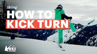 Skiing How to Kick Turn [upl. by Aenahs]