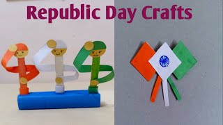 Republic Day Crafts  Tricolour Craft Ideas [upl. by Nnaeoj]