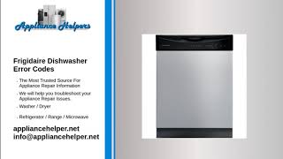 Frigidaire Dishwasher Error Codes [upl. by Call426]