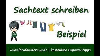 Sachtext schreiben  Beispiel mit Fehlersuche [upl. by Nylcaj]