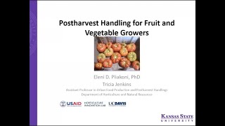 Postharvest Handling for Fruit and Vegetable Growers [upl. by Hgieliak]