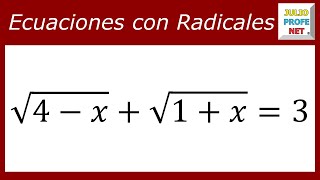 ECUACIONES CON RADICALES  Ejercicio 7 [upl. by Lemak]