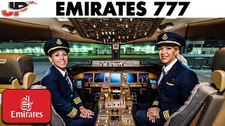 Emirates Women Pilot Boeing 777 into Quito  Cockpit Views [upl. by Thurlough]