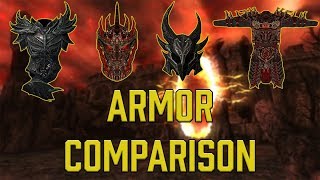 Daedric Armor in every Elder Scrolls Game  Comparison and Showcase [upl. by Ylrebmi]