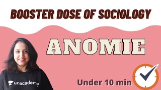 Anomie  Emile Durkheim  Robert Merton  Booster dose of Sociology  Under 10 min [upl. by Chiarra]