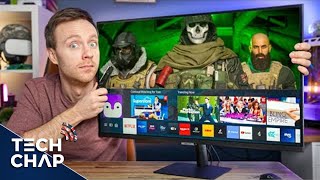 Samsung Smart Monitor M7 Review 2021  The Tech Chap [upl. by Tenrag938]