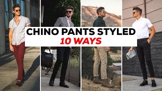 10 Ways to Wear Chino Pants  Mens Outfits  Parker York Smith [upl. by Valenza]