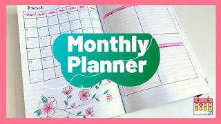 How to make a monthly planner using notebook  Monthly planner layout ideas [upl. by Milstone]