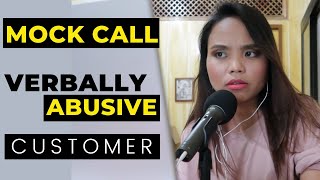 Mock Call with a Verbally Abusive Customer with Explanation [upl. by Carolynn]