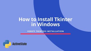 How to Install Tkinter in Windows [upl. by Norb452]