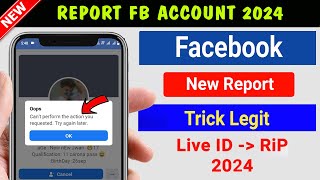 How to Report Facebook Account Permanently Delete 2024  How To Report FACEBOOK Account 2024 [upl. by Catlaina]