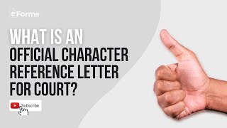 Official Character Reference Letter for Court  EXPLAINED [upl. by Odlamur]