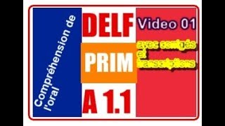 DELF Prim A11  Compréhension de loral  vidéo 01 [upl. by Ainessey]