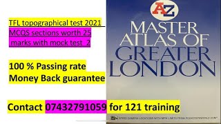 TFL Topographical assessment test 2021 MCQS section worth 25 marks [upl. by Gladi]