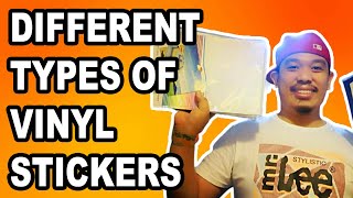 DIFFERENT TYPES OF VINYL STICKERS  HOW TO PRINT SOLID BLACK STICKER  Marlon Ubaldo [upl. by Nnylecyoj]