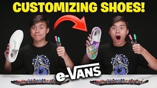 CUSTOMIZING SHOES Creating Custom Vans with POSCA Paint Pens [upl. by Nived299]