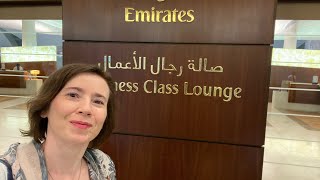 Amazing Emirates Business Class Lounge in Dubai [upl. by Juliana395]