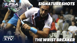 Squash Signature Shots  Amr Shabana  The Wrist Breaker [upl. by Adekan]