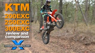 KTM 200EXC 250EXC 300EXC comparison and review︱Cross Training Enduro [upl. by Ahsilek848]