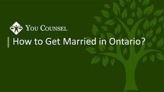 How to Get Married in Ontario [upl. by Amal306]