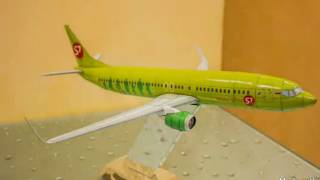 Boeing 737800 S7 Papercraft [upl. by Novek38]