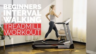 20 Min Interval Walking Treadmill Workout for Beginners [upl. by Dronski878]