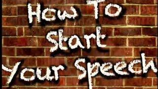 How to write a speech opening Example [upl. by Clarisse]