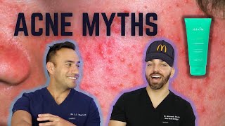 Debunking Common Acne Myths Drinking water Fried food Spot treating  Doctorly Debunked [upl. by Brey661]