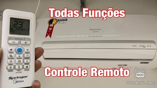 Todas as Funções Controle Remoto Ar Condicionado Springer Midea Inverter [upl. by Mcculloch]