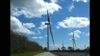 Wind farm Ostenfeld  Winnert  Vestas V136 on 82 m hub height Senvion 36M114 wind turbines part 2 [upl. by Ahseek648]