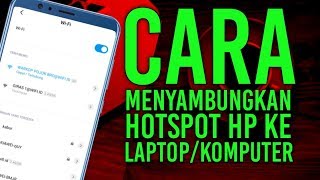 Cara Menyambungkan Hotspot HP Ke Laptop Atau Komputer [upl. by Etteniuqna]