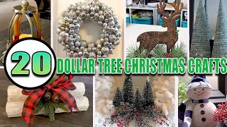 20 EASY DOLLAR TREE CHRISTMAS CRAFTS 2023 Must Try Crafts To Make NOW [upl. by Airaet]