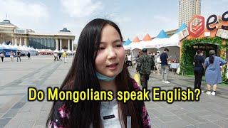 Do Mongolians speak English  Street interview 1 [upl. by Reo599]