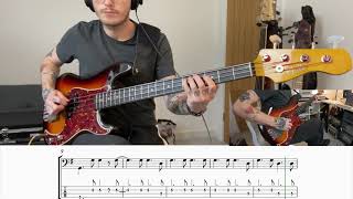 Take It Easy  The Eagles Bass Cover  TAB on screen [upl. by Shauna]