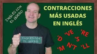 CONTRACCIONES EN INGLÉS las contracciones más usadas [upl. by Kosak909]