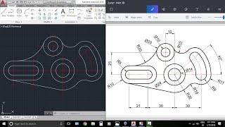 AutocAD 2D Practice Drawing  Exercise 2  Basic amp Advance Tutorial [upl. by Nytsrik]