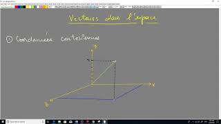 12 Vecteur dans lespace coordonnees cartesiennes [upl. by Huberty]