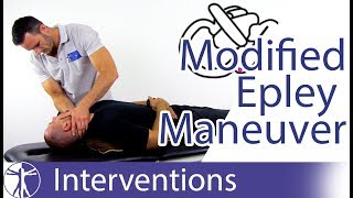 Modified Epley Maneuver  Posterior BPPV Treatment [upl. by Ziagos]