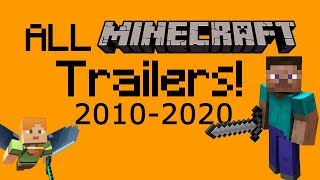 ALL OFFICIAL MINECRAFT TRAILERS 20102020 [upl. by Arron]