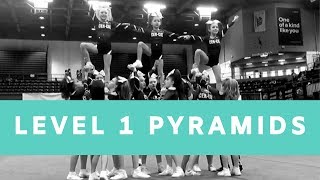 Level 1 cheerleading pyramids [upl. by Oicneconi]