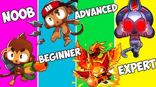 Noob Beginner Advanced Expert  BTD6 Strategies [upl. by Lidah]