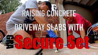 Raising Concrete Driveway Slabs with Secure Set [upl. by Lahcear]