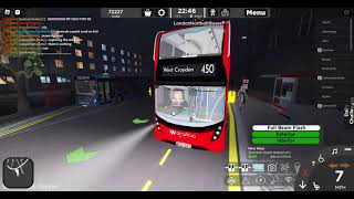 Roblox  Croydon The London Transport Game  Route 450 from Parchmore Road to West Croydon [upl. by Callan]