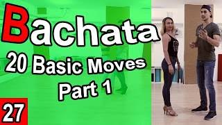 20 Bachata Basic Moves Part 1 Beginner  Bachata Tutorial 27  by MariusampElena [upl. by Cozmo]