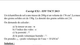 Corrigés Examens de fin de formation Mécanique de sol [upl. by Yewed546]