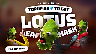 Free Fire New Topup Event 2025 Lotus Leaf 🌿 Mask  New Top Up Event Pakistan Server Lotus Leaf Mask [upl. by Aikal962]