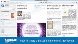 How to Create a Personal Bible Study Layout  Logos Bible Software [upl. by Naot43]