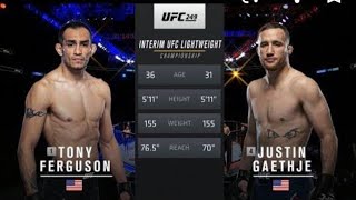 Free fight 249 justin gaethje vs Tony Ferguson highlight [upl. by Annadiane874]